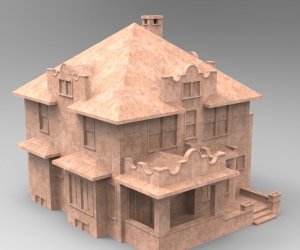房子别墅3D打印模型免费下载（STL格式）