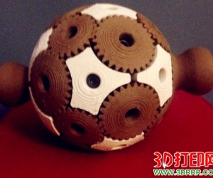 齿轮球3D打印模型下载（STL格式）