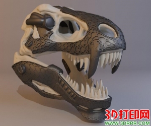 霸王龙头骨3D打印模型下载（STL文件可装配）