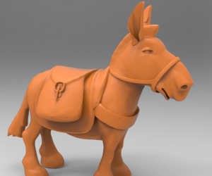 小驴子3D打印模型免费下载（STL模型带支撑）