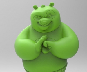 功夫熊猫3D打印模型下载（STL格式）