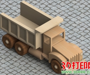 木制卡车3D模型免费下载（STEP格式）