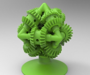 齿轮球3D打印模型（最具3D打印机特色的模型）