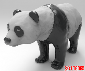 双色3D打印熊猫模型下载(STL文件组合)