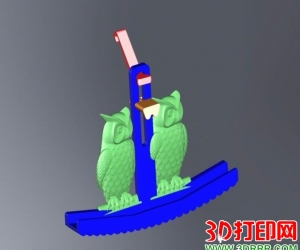 猫头鹰车载手机支架3D打印模型（STL格式）