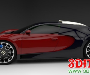布加迪汽车3D打印模型下载