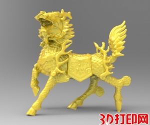 麒麟3D打印模型免费下载（STL格式）