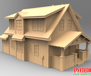 两层普通房子（无内部结构）3D打印模型下载