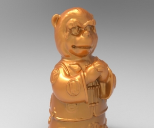 十二生肖人像3D打印模型-猴（STL格式）
