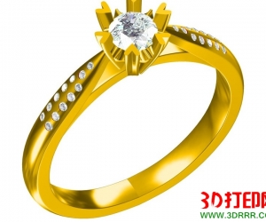 戒指钻戒3D打印模型免费下载（STL格式）