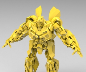 大黄蜂变形金刚3D打印模型下载