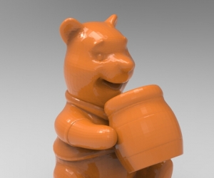 小熊维尼3D打印模型免费下载（STL格式）