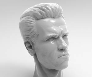 施瓦辛格头像模型3D打印模型下载（OBJ格式）