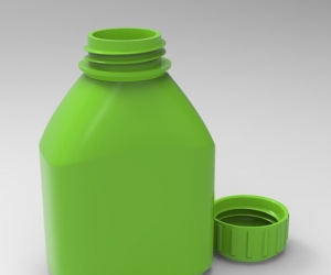 瓶子（带盖子）3D打印模型免费下载