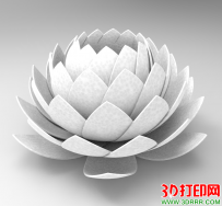 白莲花3D打印模型免费下载（STL模型）