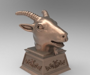 圆明园十二生肖兽首-羊3D打印模型下载
