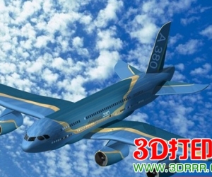空客A380飞机3D打印模型下载