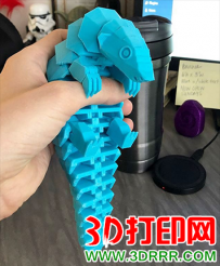 PLA材料3D打印蓝色穿山甲